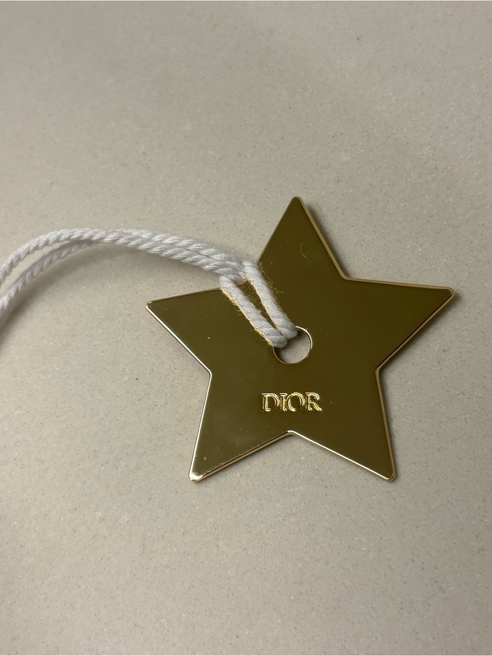 Dior Gold Star Metal Ornament Tag bag charm - Picture 2 of 10